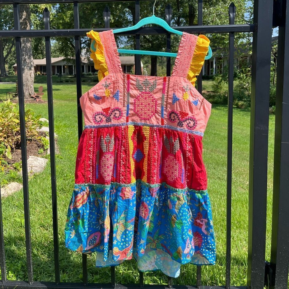 FARM Rio Colorblock Embroidered Mini Dress NWT - Picture 14 of 16